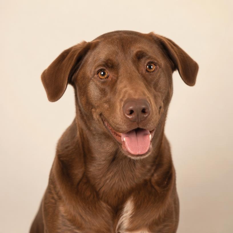 Arthur, ein brauner Labrador-Mix